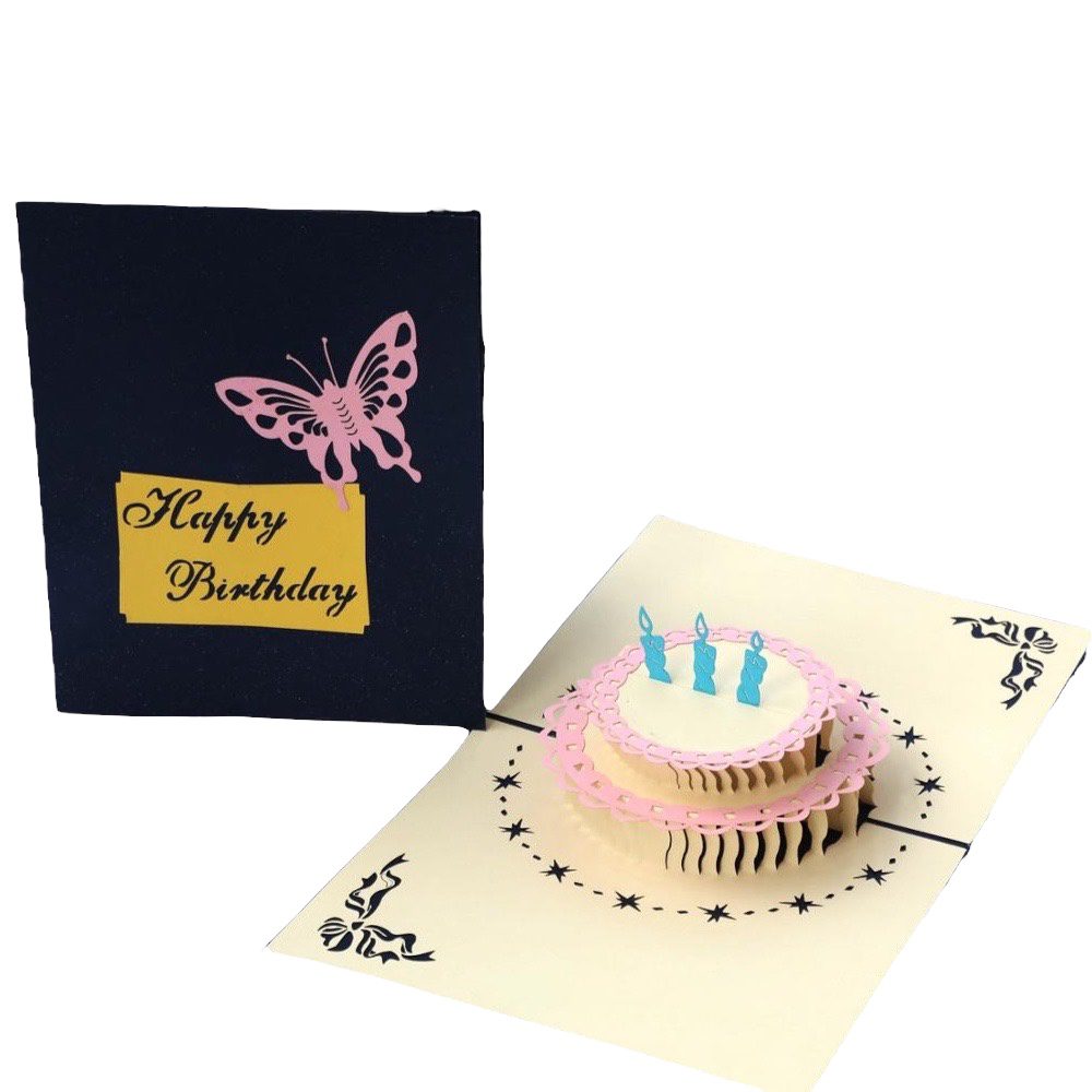 Birthday Cake and Candles pop up card