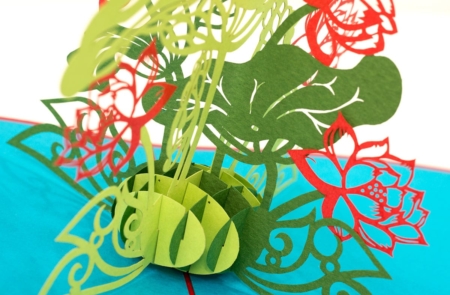 3D Pop-Up Tropical Flora Card