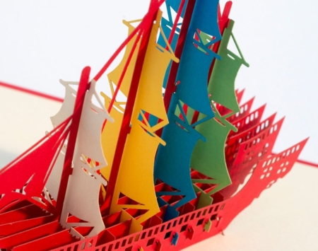 3D Pop-up Pirate Ship Card