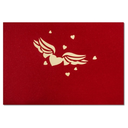 FLYING HEARTS ~ Pop Up Love Card