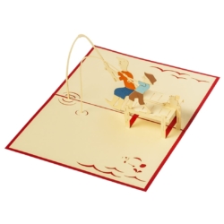 FATHER AND SON ~ Fishing Pop Up Card