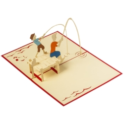 FATHER AND SON ~ Fishing Pop Up Card