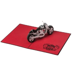 Born to Ride Motorcycle pop up card