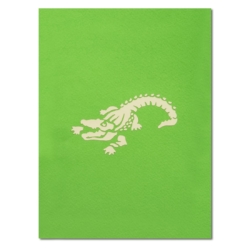 Alligator pop up greeting card