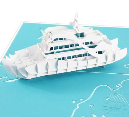 Born to Cruise Yacht pop up card