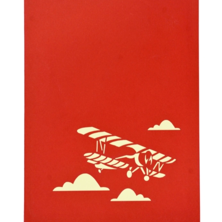 cover to biplane pop up card
