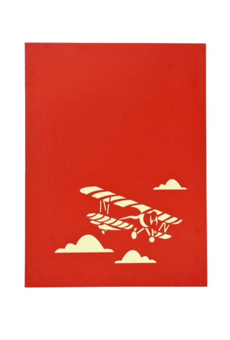 cover to biplane pop up card