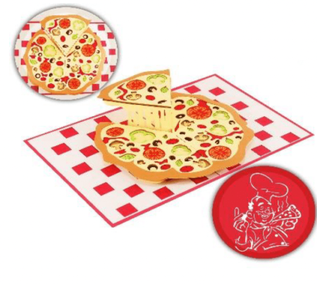 Pizza pop up card