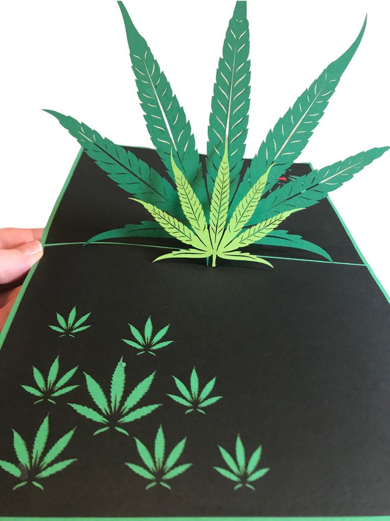 High Times marijuana pop up card