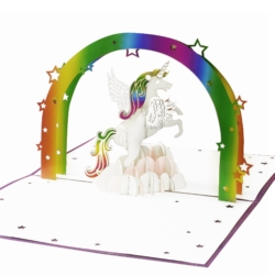 Rainbow Unicorn pop-up card*