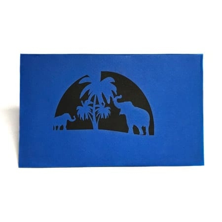 ELEPHANT FAMILY ~ Mother and Baby Pop Up Card