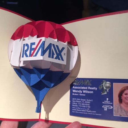 RE/MAX HOT AIR BALLOON ~ Realtor Pop Up Card