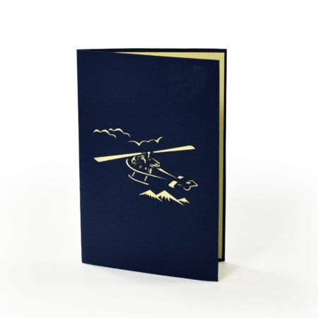 OC096 military helicopter pop up card cover