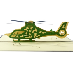 military helicopter pop up card detail