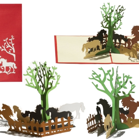 horsing around pop up card