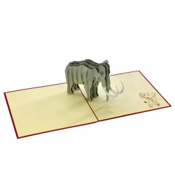 prehistoric elephant Popup Card 02 Open Card