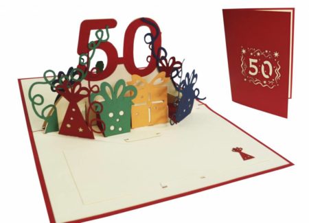 50 birthday decade pop up card