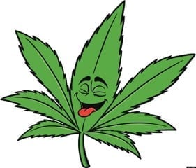 Happy Marijuana Leaf