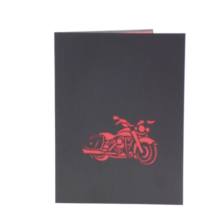 MOTORCYCLE BORN TO RIDE ~ Pop Up Card