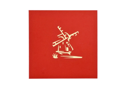 Windmill pop up card cover