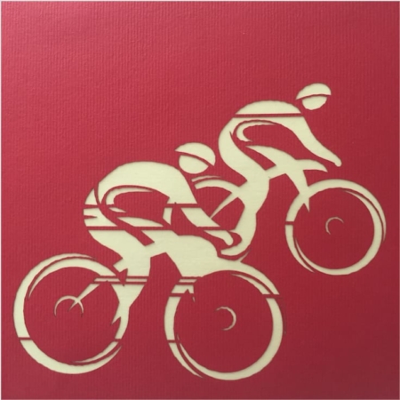 MALE RACING CYCLIST ~ Bicycle Pop Up Card