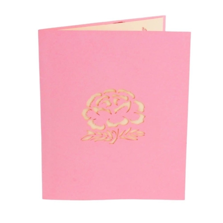 Pink Peony Pop Up card cover