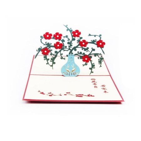 PLUM BLOSSOMS ~ Proverb Pop Up Card