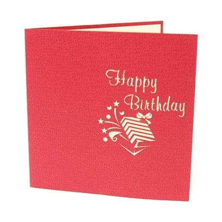 A BIRTHDAY GIFT WITH RIBBONS AND BOWS ~ Pop Up Card