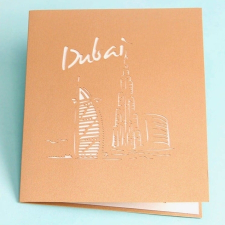 Dubai pop-up card cover