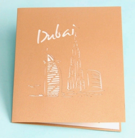 Dubai pop-up card cover
