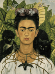 Self Portrait With Thorn Necklace And Hummingbird 1940 By Frida Kahlo