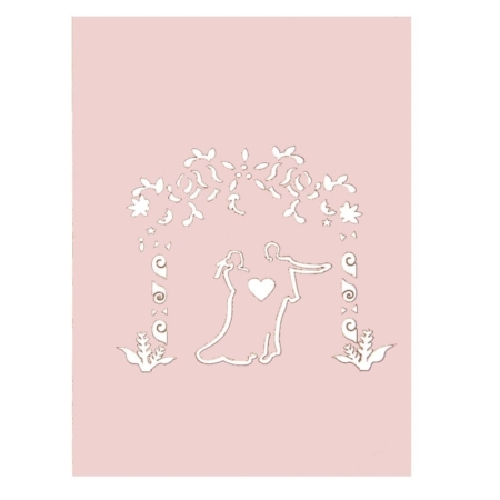 BRIDE AND GROOM ~ Pop Up Card