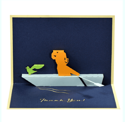 Rowing bear thank you note