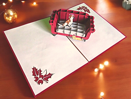 SANTA PAWS ~ Pop Up Christmas Card