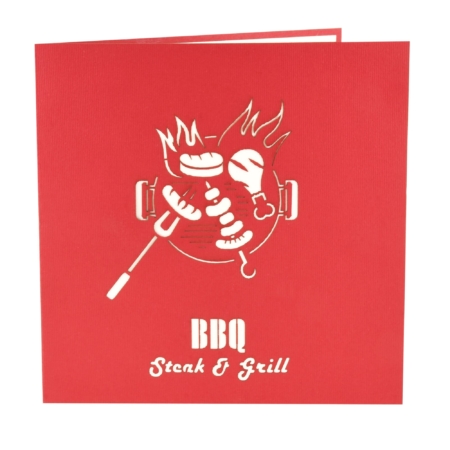 KING OF THE GRILL ~ BBQ Pop Up Card