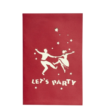 LET'S PARTY ~ Dance Band Bar Pop Up Card