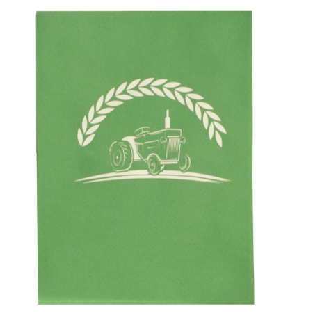 card cover showing Vintage John Deere tractor