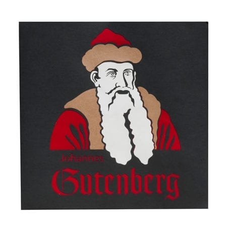 GUTENBERG PRINTING PRESS ~ Pop Up Card