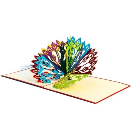 3D Peacock pop-up card