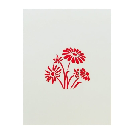 Gerbera Cover White And Red