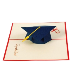 graduation hat pop up card