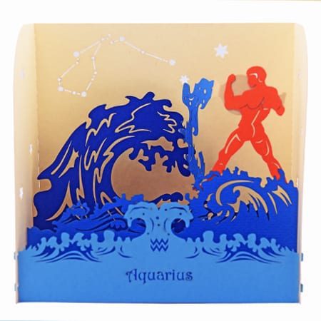 Aquarius Zodiac card Front Product