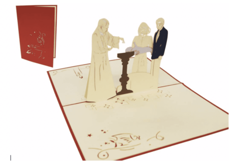 Baptism Blessing 3d popup card