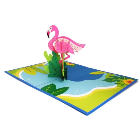 Hot Pink Flamingo 3-D detail