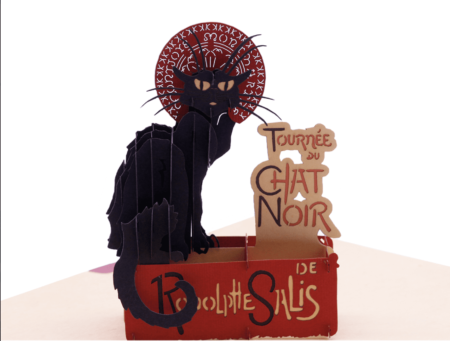 closeup of Black Cat Cabaret Le Chat Noir