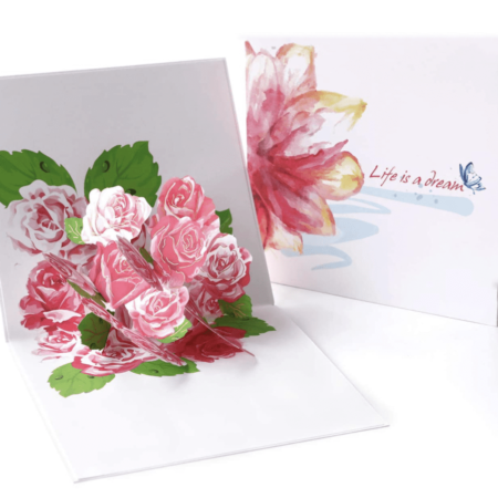 Dreamy Roses pop up card With Cover