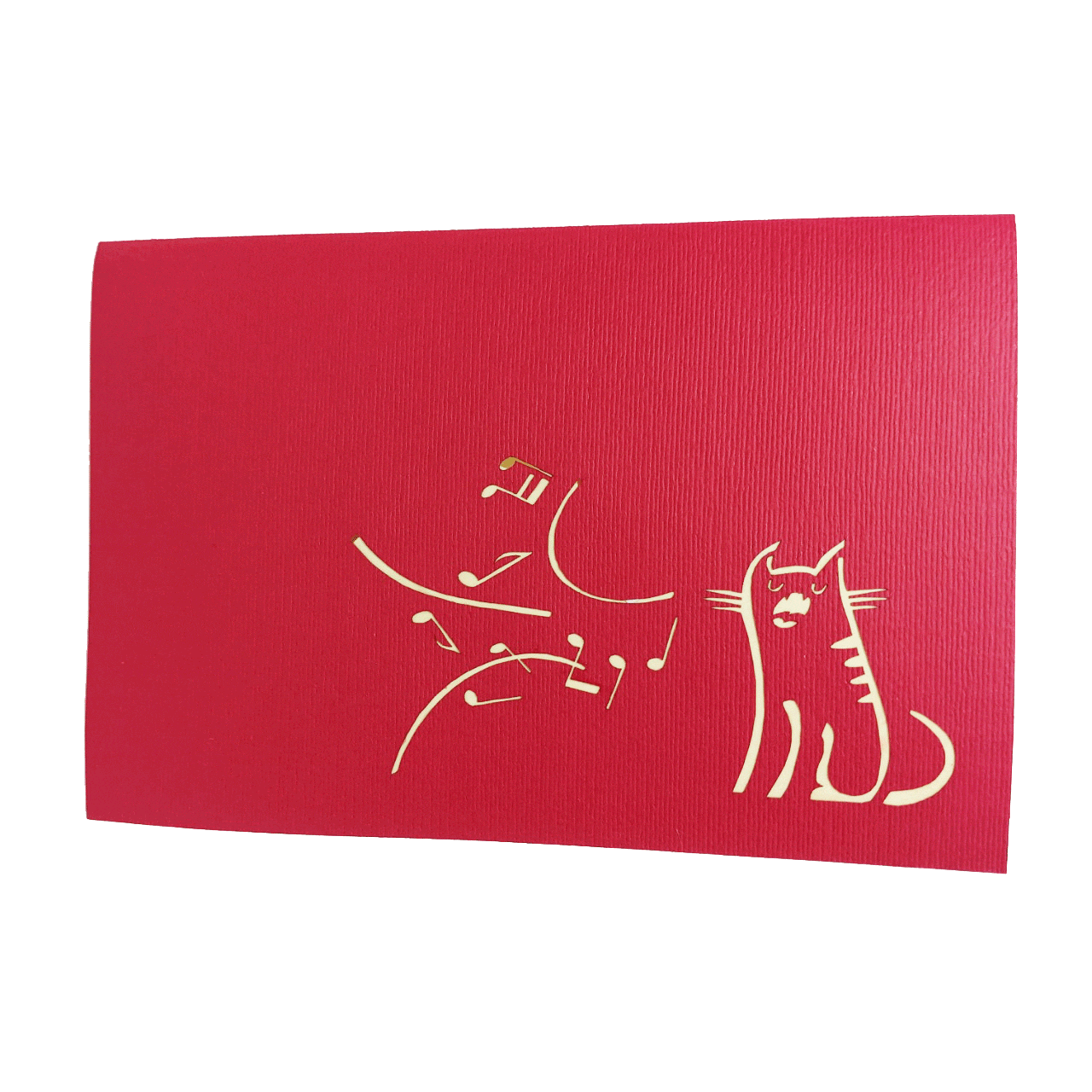 Singing Cat pop up card cover