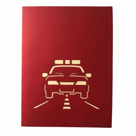 Police Car pop up card cover