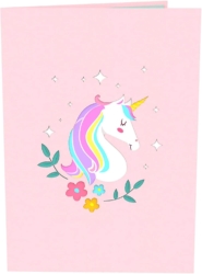 Magic Unicorn pop up card cover
