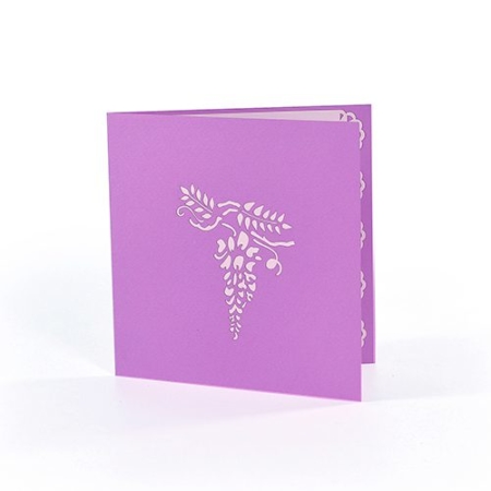 WISTERIA TREE ~ Blooming Pop Up Card